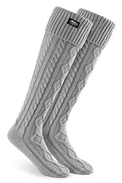 CityComfort Kniestrümpfe Damen Socken, Knee High Socks Women (Grau) von CityComfort