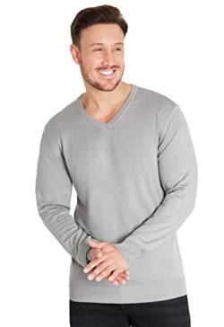 CityComfort Pullover Herren mit Crew Neck oder V Ausschnitt (M, Grau V Ausschnitt) von CityComfort