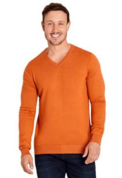 CityComfort Pullover Herren mit Crew Neck oder V Ausschnitt (XL, Rostbraun V Ausschnitt) von CityComfort