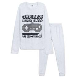 CityComfort Pyjama Kinder Gaming Schlafanzug Set Teenager Jungen und Mädchen (Grau, 7-8 Jahre) von CityComfort