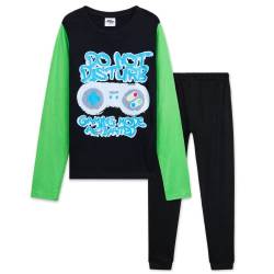 CityComfort Pyjama Kinder Gaming Schlafanzug Set Teenager Jungen und Mädchen (Schwarz, 9-10 Jahre) von CityComfort