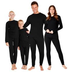 CityComfort Schlafanzug Weihnachtspyjama Familie Set, Lange Schlafanzüge für Damen, Herren und Kinder - Familie und Partner Pyjama Weihnachten (Schwarz Herren, 2XL) von CityComfort