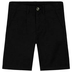 CityComfort Shorts für Jungen, Kurze Chino Hose mit 2 Seitentaschen & Elastischem Bund - Sommer Kleidung für Jungs (Schwarz, 13-14 Jahre) von CityComfort