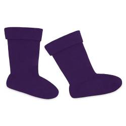 CityComfort Stiefelsocken Damen und Teenager, Fleece Thermo Socken für Gummistiefel Warme Socken Damen Größe 36-41 (Lila, 36-37 EU) von CityComfort
