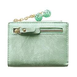 Citywalk Damen GeldböRse PU Short Zipper MüNzgeldböRse Multi-Card Slot Kreditkarteninhaber Folding Fashion Cute Female Clutch Grün von Citywalk