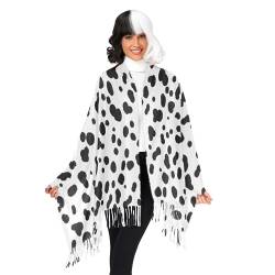 Cosplay-Kostüm für Damen, Dalmatiner-Kostüm, Erwachsene, Dalmatiner-Schal, Winterschal für Halloween-Kostüme, Dalmatiner-Druck., Medium von Civilos