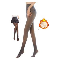 Damen Strumpfhosen Plüschstrümpfe Perfekt Beine abnehmen Gefälschte durchscheinend Warm Fleece Pantyhose -wärmende Thermo Strumpfhose für Damen,Thermo verdickte Leggings… von Clacce