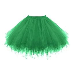 Karneval Tüllrock Damen Kurz Rock Hohe Taille Tutu Rock Tüllrock Petticoat 50er Puffy Tütü Minirock Reifrock Unterrock Tüll Underskirt (0920#01-K, One Size) von Clacce