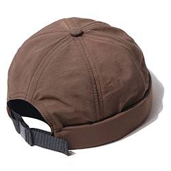 Clakllie Dockercap Cap Ohne Schirm Casual Seemannsmütze Adjustable Wasserdicht Hafenmütze Brimless Hat Rolled Cuff Harbour Hat Bikermütze Sommermütze Fischermütze von Clakllie