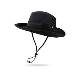 Clakllie Herren Hut Outdoor Fischerhut Sonnenhut Damen Faltbar Safari Boonie Hat Wanderhut Buschhut mit Kinnband Wasserdicht Bucket Hat Unisex Buschhüte UPF 50+ Strand Faltbar Safarihut von Clakllie