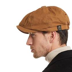 Clakllie Schiebermütze Herren Newsboy Flat Cap Bakerboy Hat Shelby Mütze Ivy Gatsby Cap 8 Panel Cap Visor Baskenmütze Ballonmütze Barett Cap Driving Cabbie Herren von Clakllie