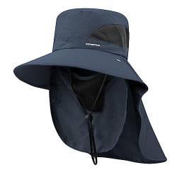 Clakllie Schnell Trocknend Fishing Hat Atmungsaktive Sonnenhut Mesh Bucket Hut Sun Hut mit Breiter Krempe Boonie Bush Hat Netzmütze von Clakllie