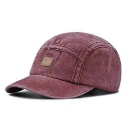 Clakllie Schwarz Cap 5 Panel Cap Herren Damen Leichtes Basecap Classic Cotton Schirmmütze UV Schutz Sommer Caps Vintage Cap Verstellbar Sport Kappe Golf Tennis Cap von Clakllie