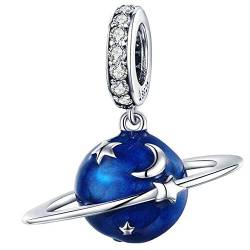 Blauer Planet Charm Anhänger mit Kristallen für Pandora 925 Sterling Silber von Clara Ivy Munich