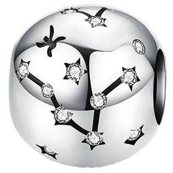 Fisch Sternzeichen Charm mit Kristallen für Pandora 925 Sterling Silber von Clara Ivy Munich