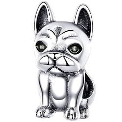 Französische Bulldogge Charm mit Emaille für Pandora 925 Sterling Silber von Clara Ivy Munich