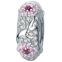 Kristall Blumen Charm Spacer für Pandora 925 Sterling Silber von Clara Ivy Munich