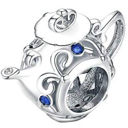 Kristall Teekanne Charm für Pandora 925 Sterling Silber von Clara Ivy Munich