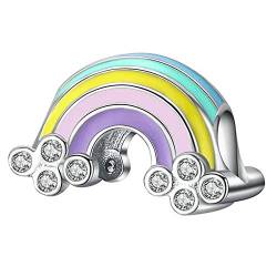 Regenbogen Charm mit Emaille für Pandora 925 Sterling Silber von Clara Ivy Munich