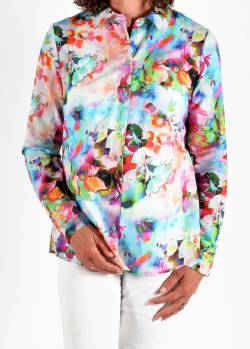 Bluse, Alloverprint, 1/1-Arm von Clarina