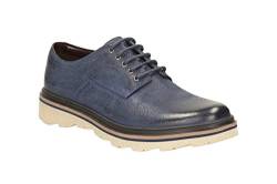 Clarks Herren Freizeit Frelan Lace Leder Halbschuhe Blau Größe 46 von Clarks Originals