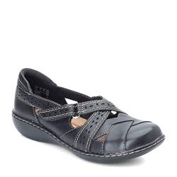 Clarks Ashland Spin Q Slipper für Damen, Schwarz, 39 EU X-Weit von Clarks