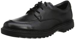 Clarks Baby Jungen Asher Grove Sneaker, Schwarz (Black Leather), 43 EU (9 UK) von Clarks