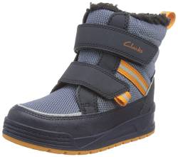 Clarks Baby-Jungen Jump K Snow Boot, Blue Combi, 25.5 EU von Clarks