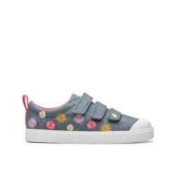 Clarks City Vibe K, Sneaker, Blue Floral Txt, 31 EU von Clarks