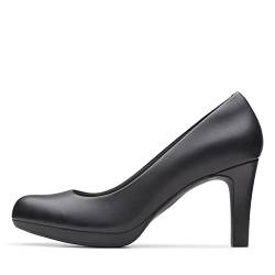 Clarks Damen Adriel Viola Dress Pump, Schwarz Leder, 42 EU Weit von Clarks