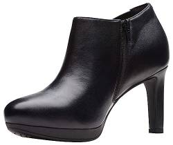 Clarks Damen Ambyr Hope Stiefelette, Black Leather, 39.5 EU von Clarks