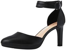 Clarks Damen Ambyr Skip Pump, Black Leather, 42 EU von Clarks