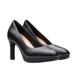 Clarks Damen Ambyr2 Braley Pumps, Schwarzes Leder, 39 EU, Schwarzes Leder, 39.5 EU von Clarks