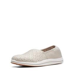 Clarks Damen Breeze Emily Slipper, Helltaupe Synthetik, 38 EU Weit von Clarks