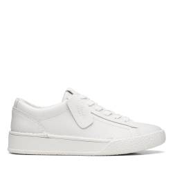 Clarks Damen CraftCup Walk Sneaker, White Leather, 39 EU von Clarks