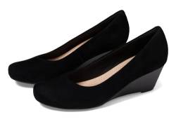 Clarks Damen Flores Tulip Wedge Pumps, Schwarzes Kombi-Wildleder, 40 EU von Clarks