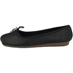 Clarks Damen Freckle Ice Ballerinas, Schwarz Black Leather, 39 EU von Clarks