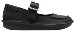 Clarks Damen Funny Bar Flacher Slipper, Black Oily Lea, 40 EU von Clarks