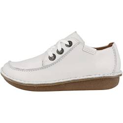 Clarks Damen Funny Dream Oxford, White Leather, 37 EU von Clarks