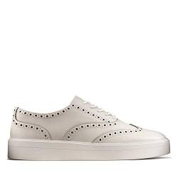 Clarks Damen Hero Brogue. Brogues, Weiß (White Leather White Leather), 35.5 EU von Clarks