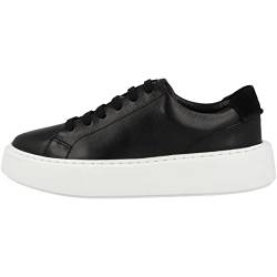 Clarks Damen Hero Lite Sneaker, Schwarzes Leder, 41 EU von Clarks