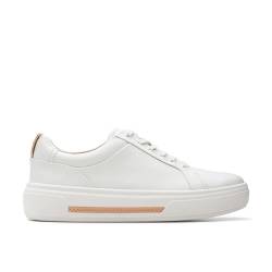 Clarks Damen Hollyhock Walk Sneaker, Off White Lea, 39 EU von Clarks