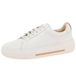 Clarks Damen Hollyhock Walk Sneaker, Off White Lea, 40 EU von Clarks