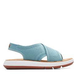 Clarks Damen Jemsa Dash Sandale, Turquoise Knit, 37 EU von Clarks