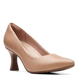 Clarks Damen Kataleyna Gem Pumps, Warmes, beiges Leder, 39.5 EU von Clarks