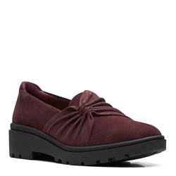 Clarks Damen Kollektion Loafer, Burgund S, 9 Wide von Clarks