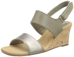 Clarks Damen Kyarra Faye Sandal, Olive Leather, 41.5 EU von Clarks