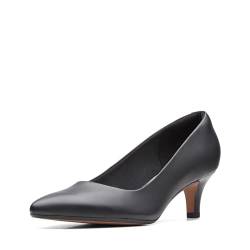 Clarks Damen Linvale Jerica Pumps, schwarzes Leder, 41 EU von Clarks