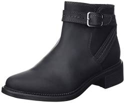 Clarks Damen Maye Strap Chelsea Boot, Black Leather, 36 EU von Clarks
