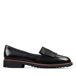 Clarks Damen Mokassin, Schwarz (Black Leather), 36 EU von Clarks